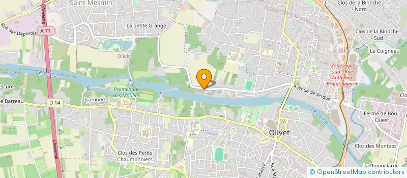 localisation de l'entreprise 890 791 288 à OLIVET
