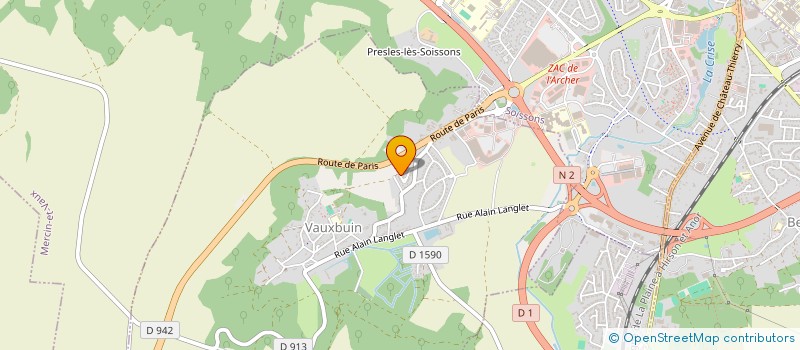 localisation de l'entreprise 890 856 578   VAUXBUIN