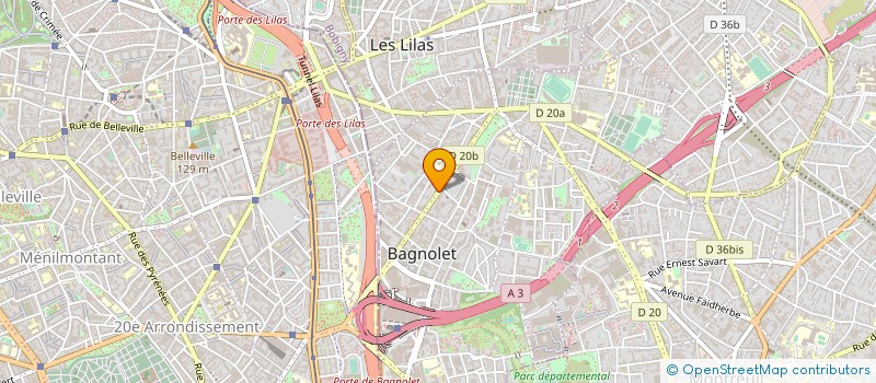 localisation de l'entreprise 891 157 133 à BAGNOLET
