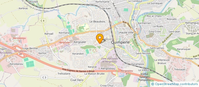 localisation de l'entreprise 891 723 694   QUIMPERLE