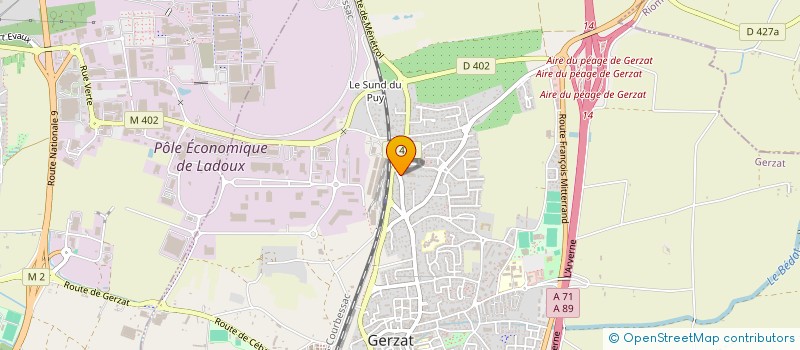 localisation de l'entreprise 893 152 207   GERZAT