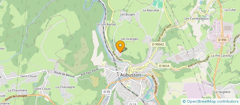 localisation de l'entreprise 894 216 704 à AUBUSSON