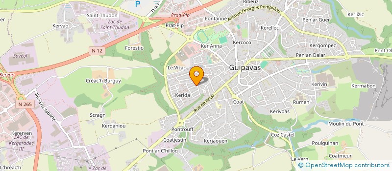 localisation de l'entreprise 897 875 589   GUIPAVAS