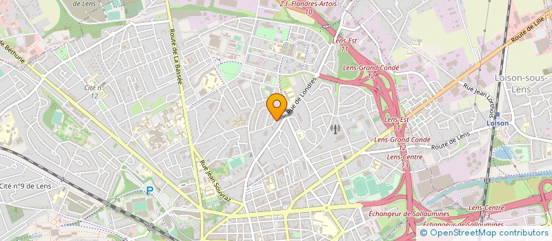 localisation de l'entreprise 898 479 365   LENS