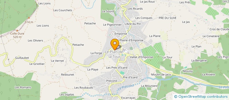 localisation de l'entreprise 899PDLT  LE PLAN-DE-LA-TOUR