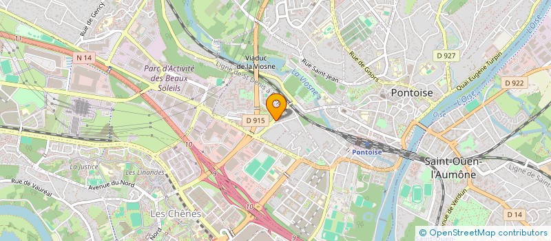 localisation de l'entreprise 9-11 PLACE DU PETIT MARTROY 2007  PONTOISE