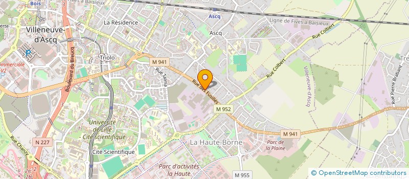 localisation de l'entreprise 9 BIS ET 11 RUE JULES GUESDE LILLE à VILLENEUVE-D'ASCQ