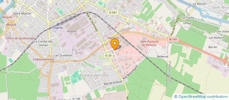 localisation de l'entreprise 9 NEUF 16 à CHATEAUBERNARD