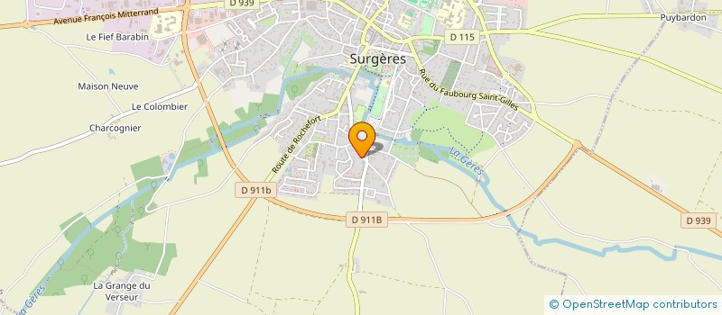 localisation de l'entreprise 9 RUE DE CHERVETTES  SURGERES