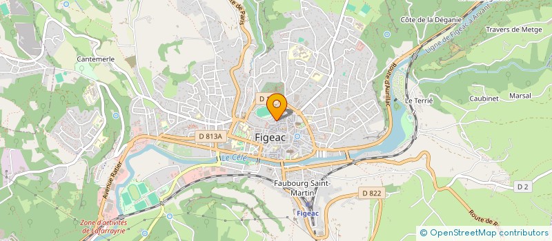 localisation de l'entreprise 9 RUE DE LA SAINTE FAMILLE  FIGEAC
