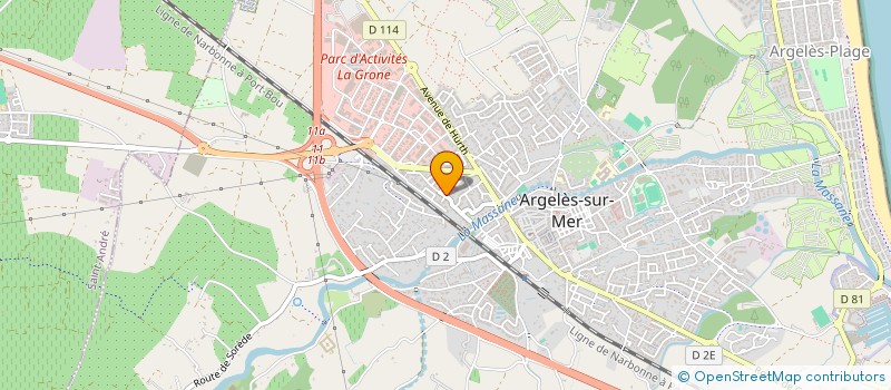 localisation de l'entreprise 9 RUE DES MERLES à ARGELES-SUR-MER