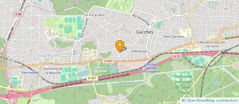 localisation de l'entreprise 90 RUE DE LA DIVISION LECLERC à GARCHES