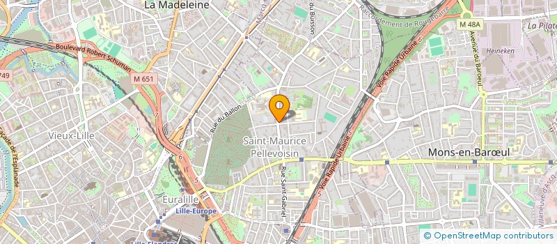 localisation de l'entreprise 90 RUE DE LA LOUVIERE à LILLE
