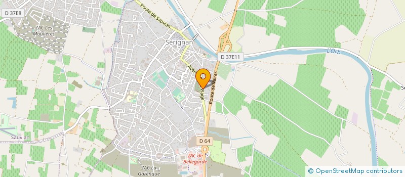 localisation de l'entreprise 902 702 273   SERIGNAN