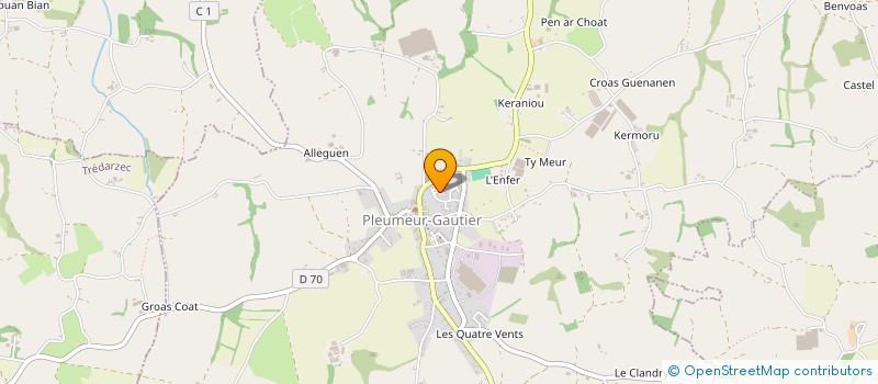 localisation de l'entreprise 909 230 351  à TREVOU-TREGUIGNEC