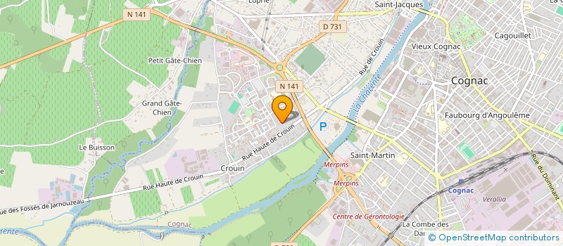 localisation de l'entreprise 909 944 225 à COGNAC