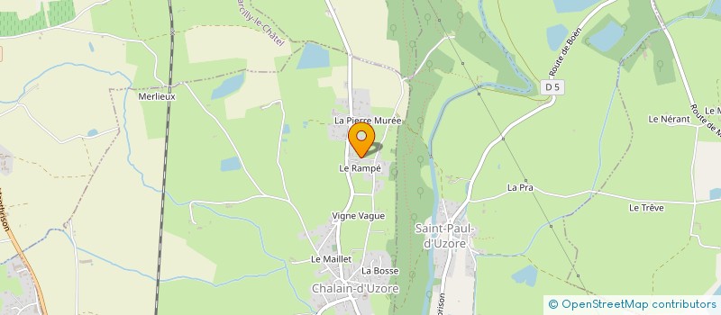 localisation de l'entreprise 911 976 199   CHALAIN-D'UZORE