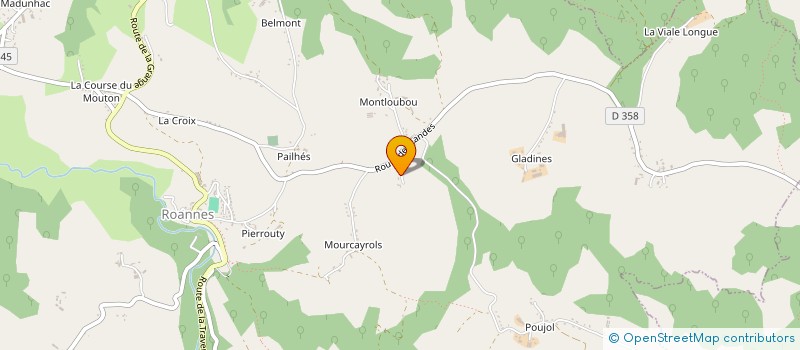 localisation de l'entreprise 912 281 524 à ROANNES-SAINT-MARY