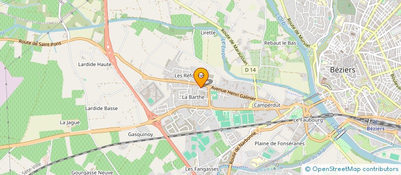 localisation de l'entreprise 912 492 675   BEZIERS