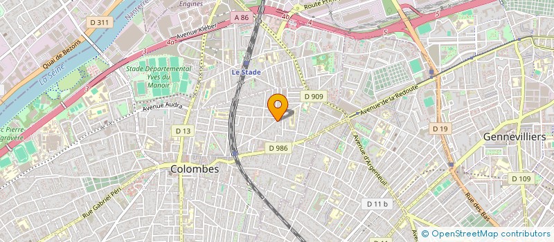 localisation de l'entreprise 913 309 308   COLOMBES