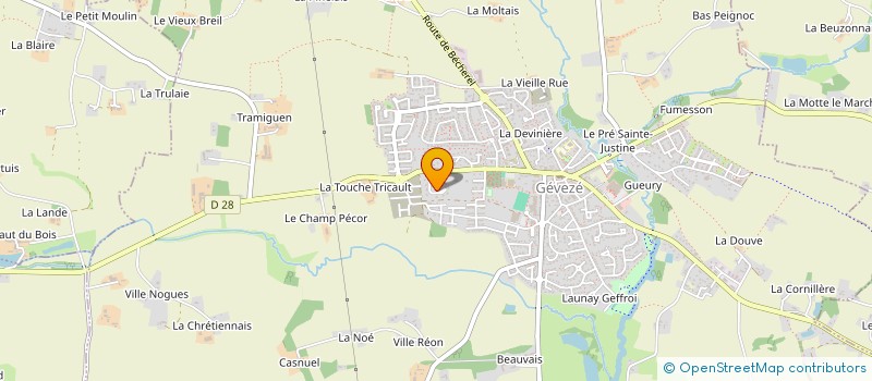 localisation de l'entreprise 913 401 444   GEVEZE