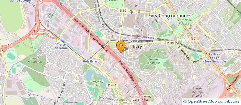 localisation de l'entreprise 913 865 630 à EVRY-COURCOURONNES