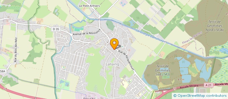 localisation de l'entreprise 918 307 505   LALLAING