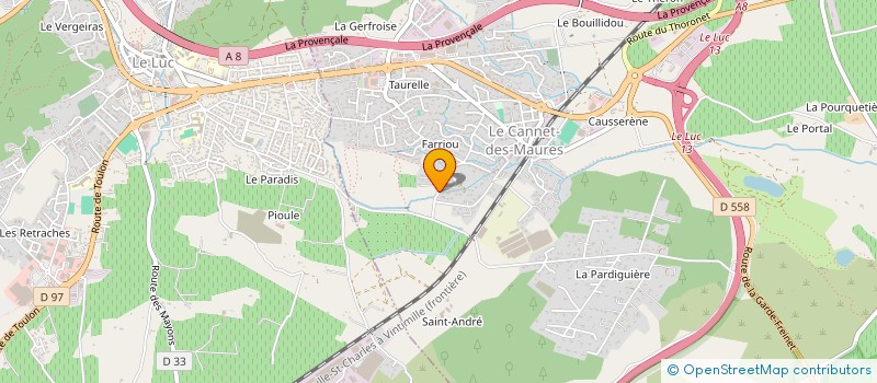 localisation de l'entreprise 918 614 033   LE CANNET-DES-MAURES