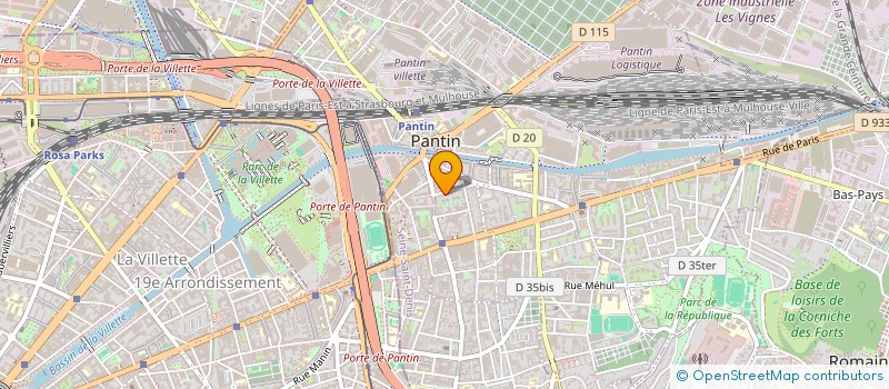 localisation de l'entreprise 919 166 637   LES LILAS
