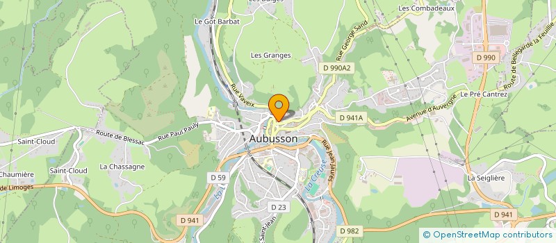 localisation de l'entreprise 919 787 887 à AUBUSSON