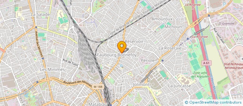 localisation de l'entreprise 92 BIS FAUBOURG BONNEFOY à TOULOUSE