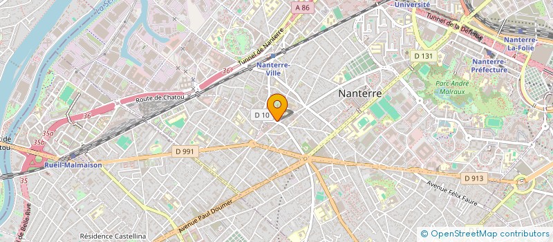 localisation de l'entreprise 92 PROTECTION à NANTERRE