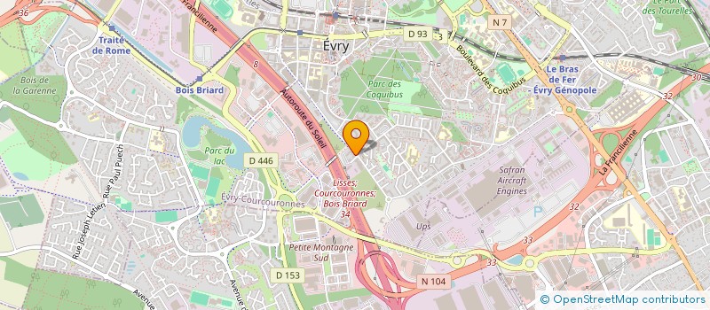 localisation de l'entreprise 920 851 508 à EVRY-COURCOURONNES