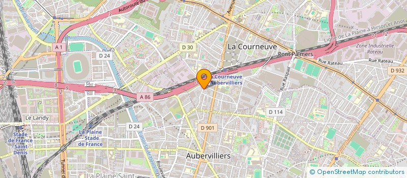 localisation de l'entreprise 920 871 548  à LA COURNEUVE