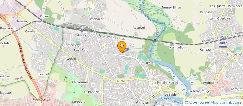 localisation de l'entreprise 920 975 364  à AURAY