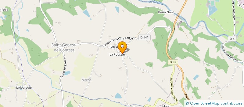 localisation de l'entreprise 921 028 619   SAINT-GENEST-DE-CONTEST