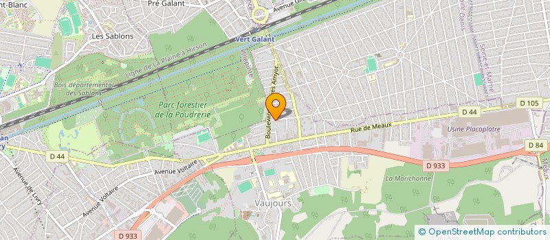 localisation de l'entreprise 921 321 865 à VAUJOURS