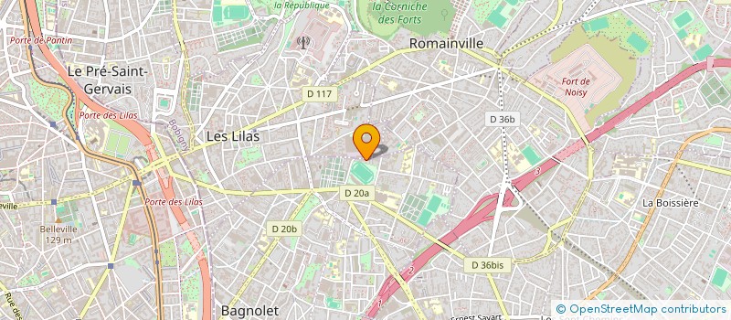 localisation de l'entreprise 921 455 978   BAGNOLET