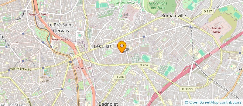 localisation de l'entreprise 921 572 798   LES LILAS