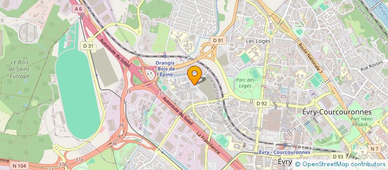 localisation de l'entreprise 921 944 922 à EVRY-COURCOURONNES