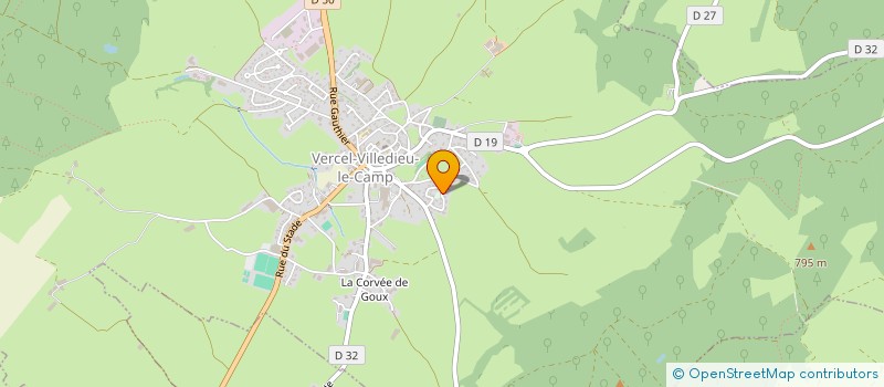 localisation de l'entreprise 922 741 848   VERCEL-VILLEDIEU-LE-CAMP