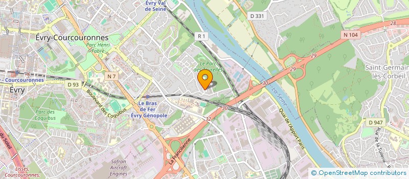 localisation de l'entreprise 923 466 387 à EVRY-COURCOURONNES