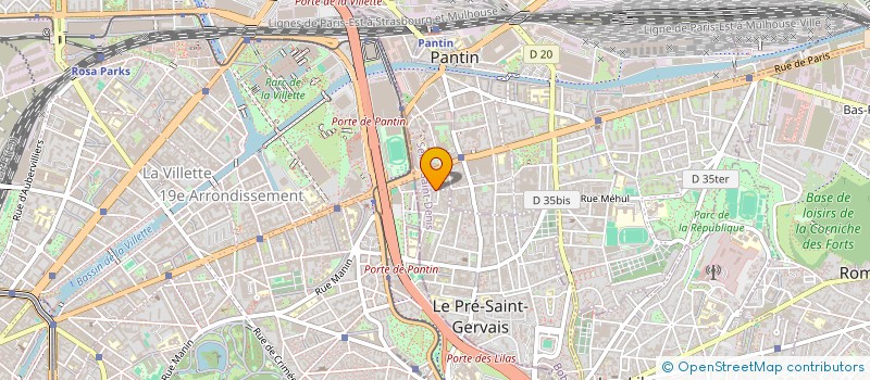 localisation de l'entreprise 923 669 725   PANTIN