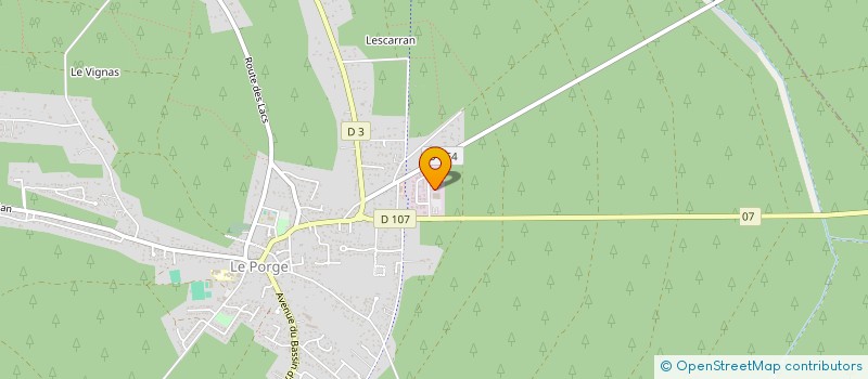 localisation de l'entreprise 923 787 105   LE PORGE