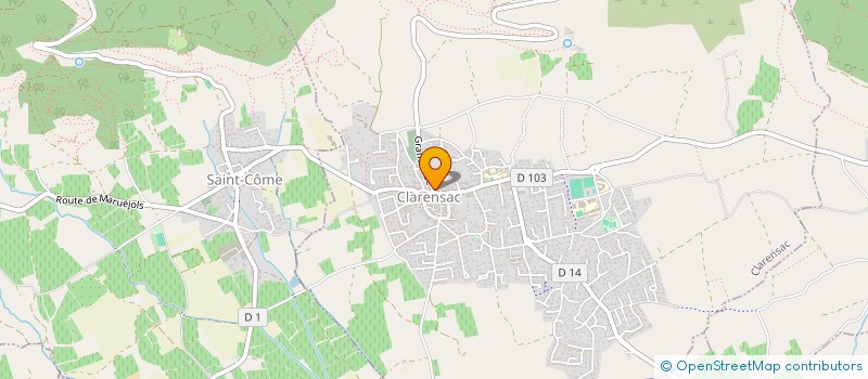 localisation de l'entreprise 925 371 049   CLARENSAC