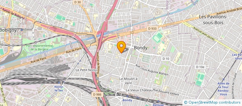 localisation de l'entreprise 928 106 517   BONDY