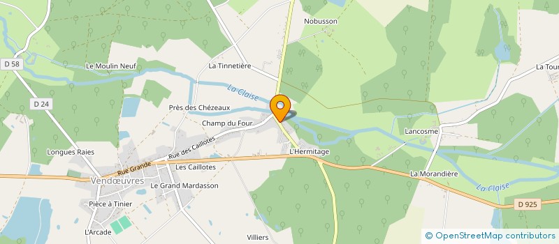localisation de l'entreprise 928 428 911 à VENDŒUVRES