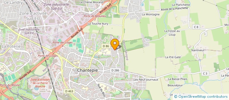 localisation de l'entreprise 928 570 977 à CHANTEPIE