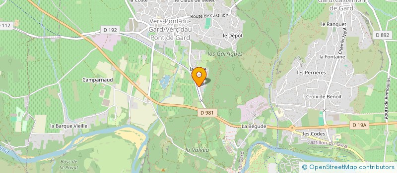 localisation de l'entreprise 928 646 132   VERS-PONT-DU-GARD