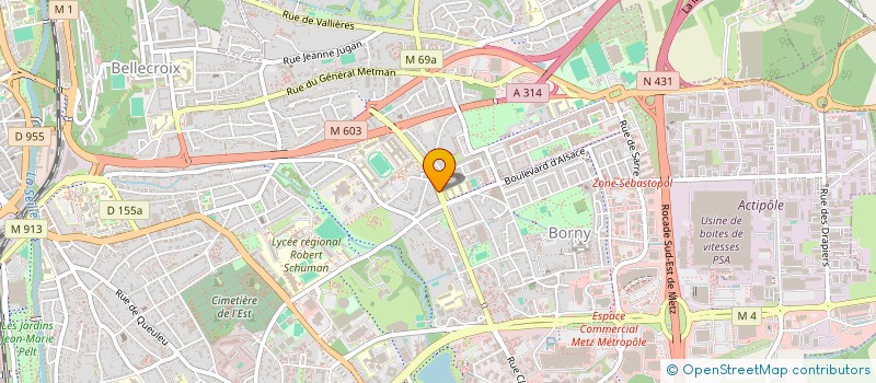 localisation de l'entreprise 929 150 514   METZ